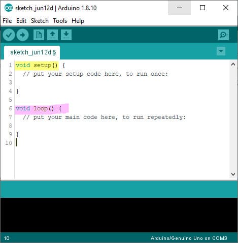 ساختار کد در Arduino