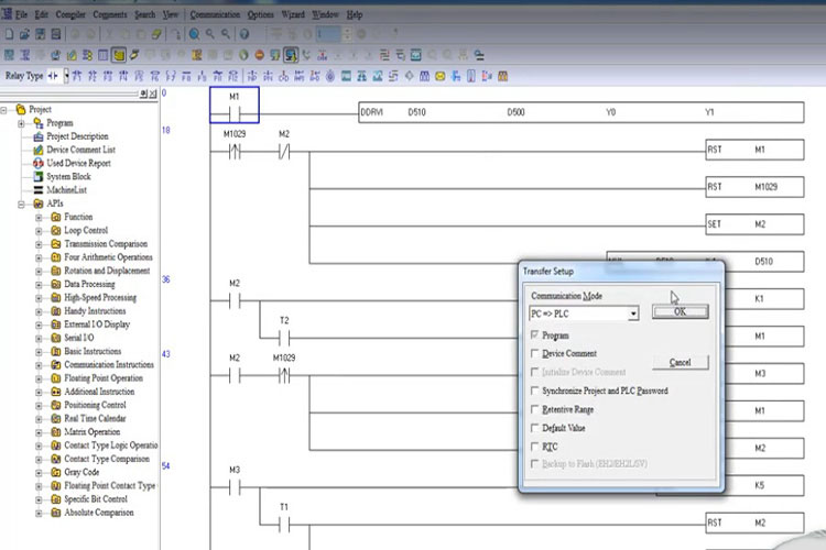 دانلود برنامه به PLC